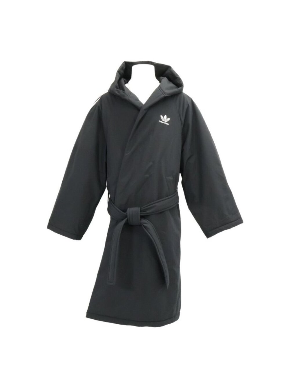 Balenciaga Adidas Three Line Belted Padded Hoodie Long